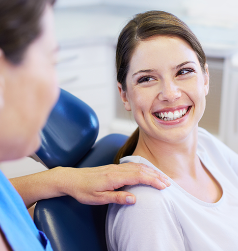 woman at the dentist